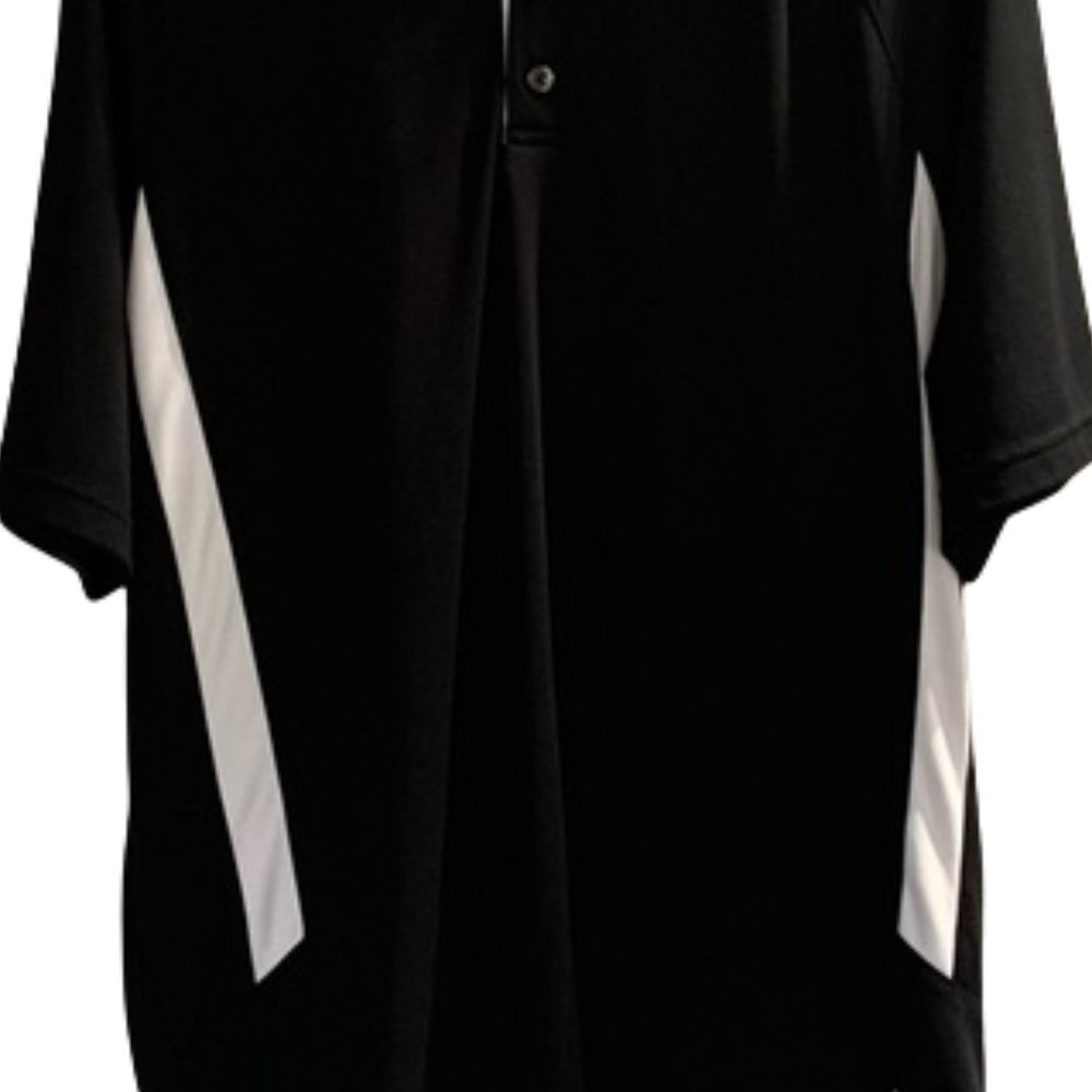 OnTour Black White Golf Polo Sz L